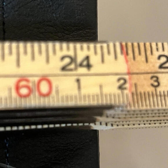 George Black pencil‎ skirt Faux Leather Size 10 With Braided Front, Slit In Back - Picture 6 of 7